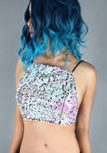  Truman Fishscale Sequin Crop Top