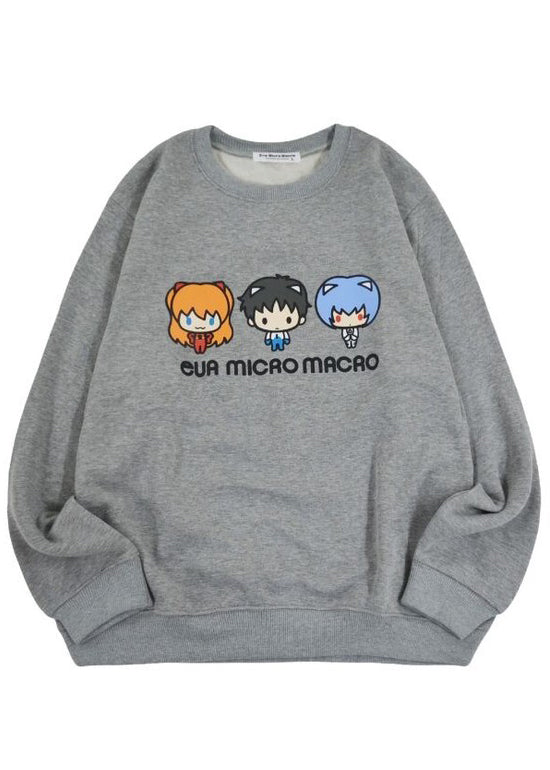  Neon Genesis Evangelion Chibi Characters Pullover