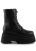  VIGO 01 Military Brat Black Platform Boots