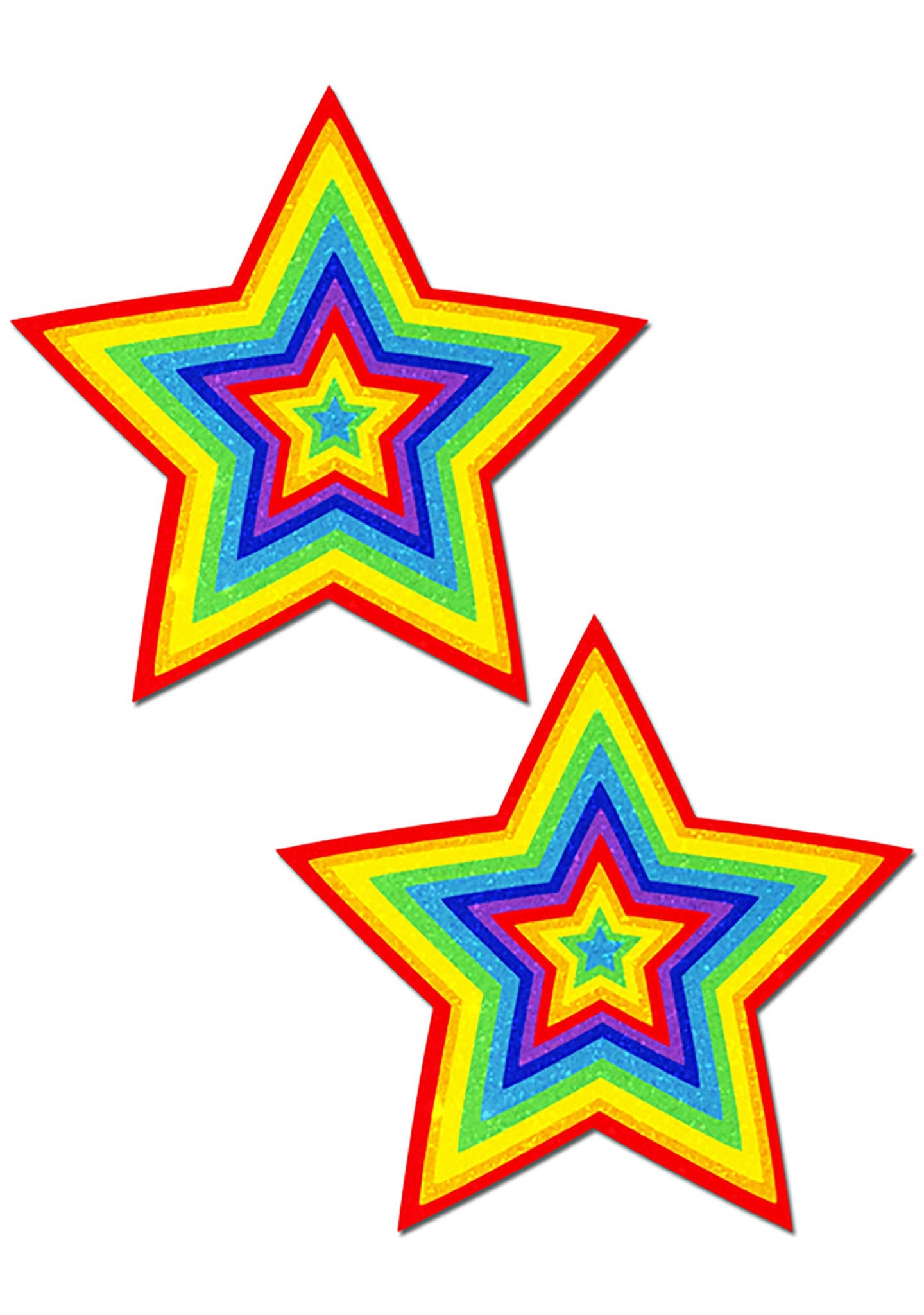  Star Velvet Pumping Nipple Pasties In Rainbow