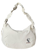  Peanuts Snoopy Classic Medium Nylon Ivory Shoulder Bag
