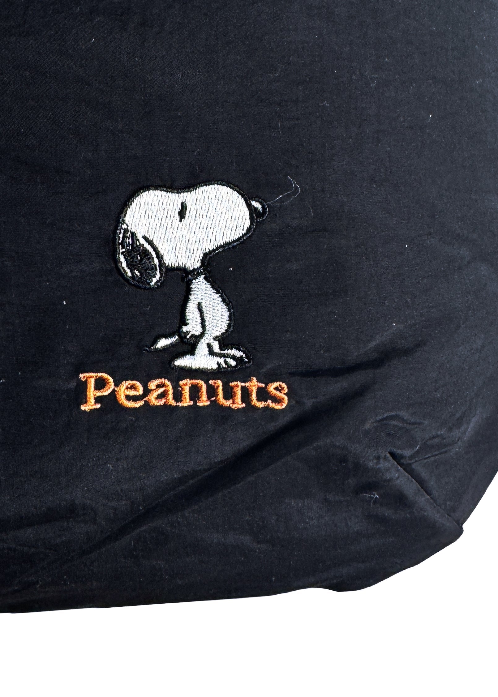  Peanuts Snoopy Classic Medium Nylon Black Shoulder Bag