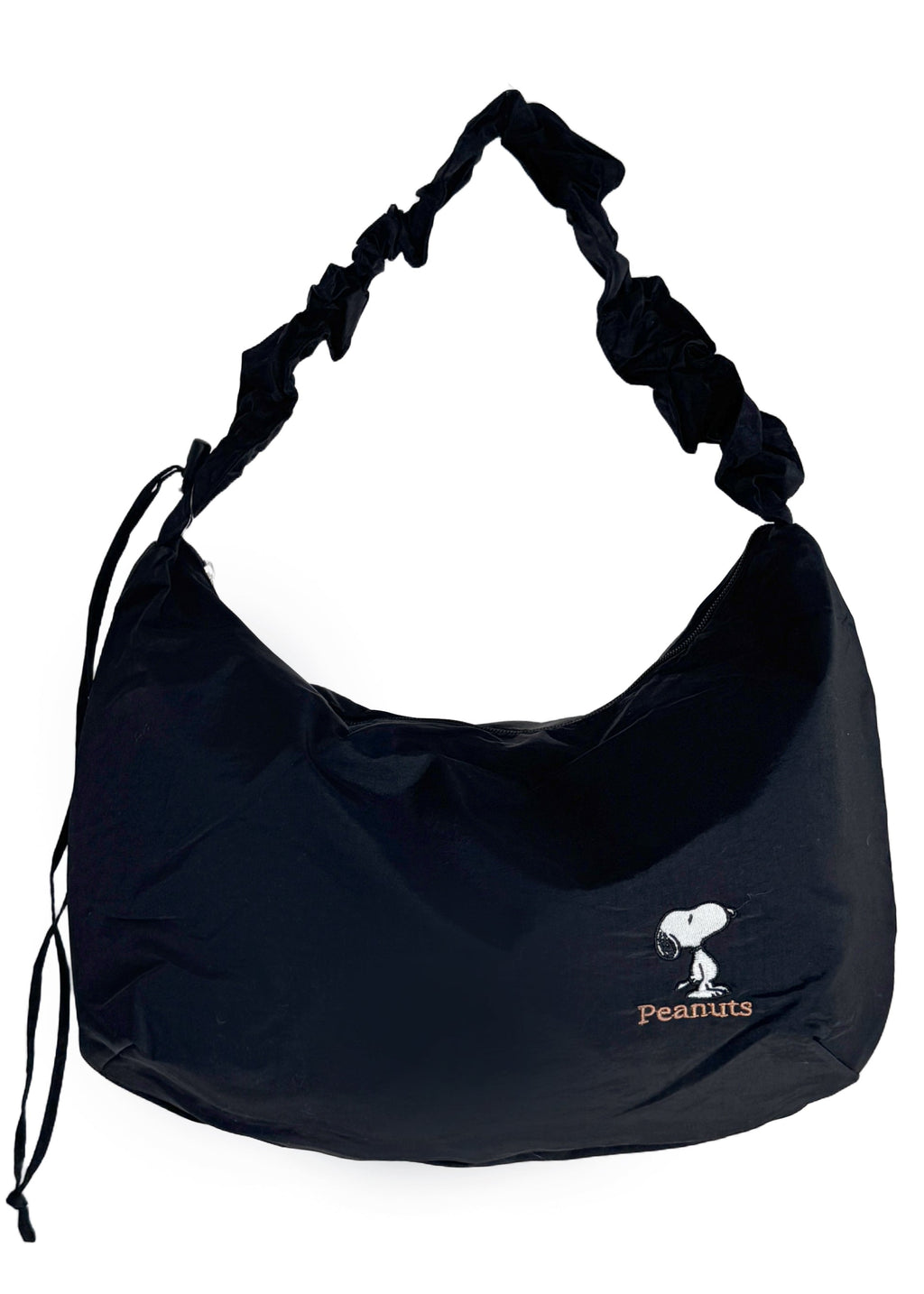  Peanuts Snoopy Classic Medium Nylon Black Shoulder Bag
