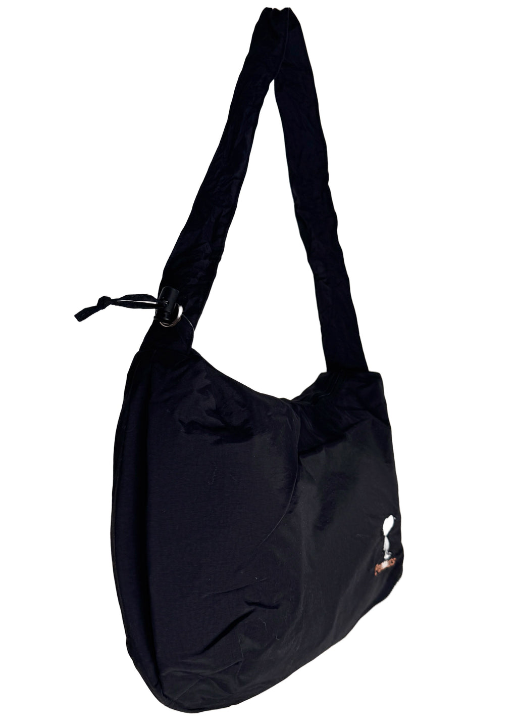  Peanuts Snoopy Classic Medium Nylon Black Shoulder Bag