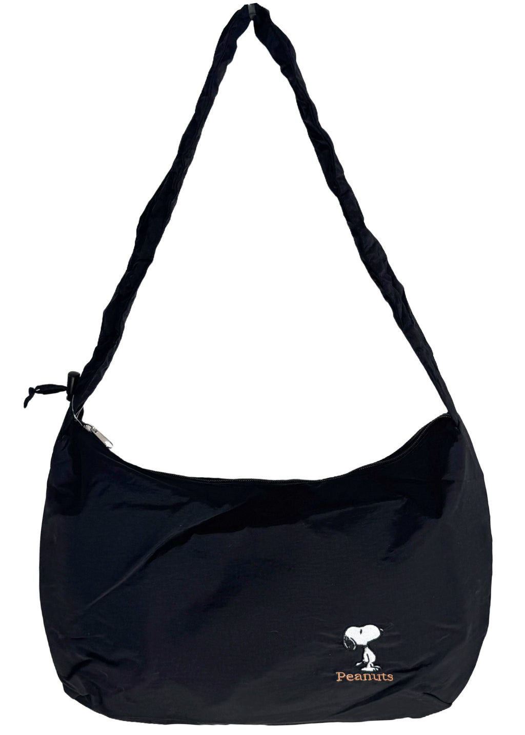  Peanuts Snoopy Classic Medium Nylon Black Shoulder Bag