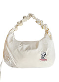  Peanuts Snoopy Say Hi Medium Nylon Ivory Shoulder Bag
