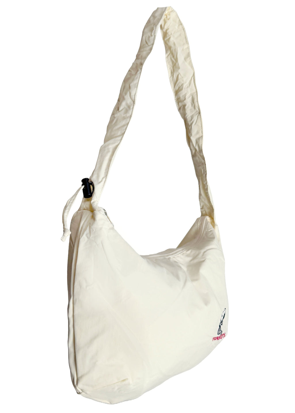  Peanuts Snoopy Say Hi Medium Nylon Ivory Shoulder Bag