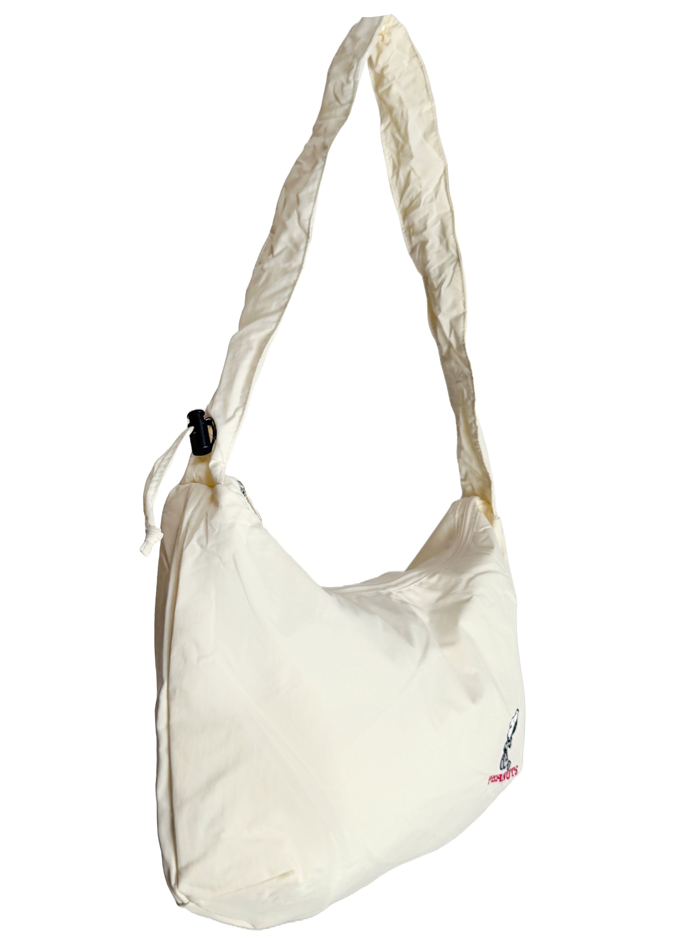  Peanuts Snoopy Say Hi Medium Nylon Ivory Shoulder Bag