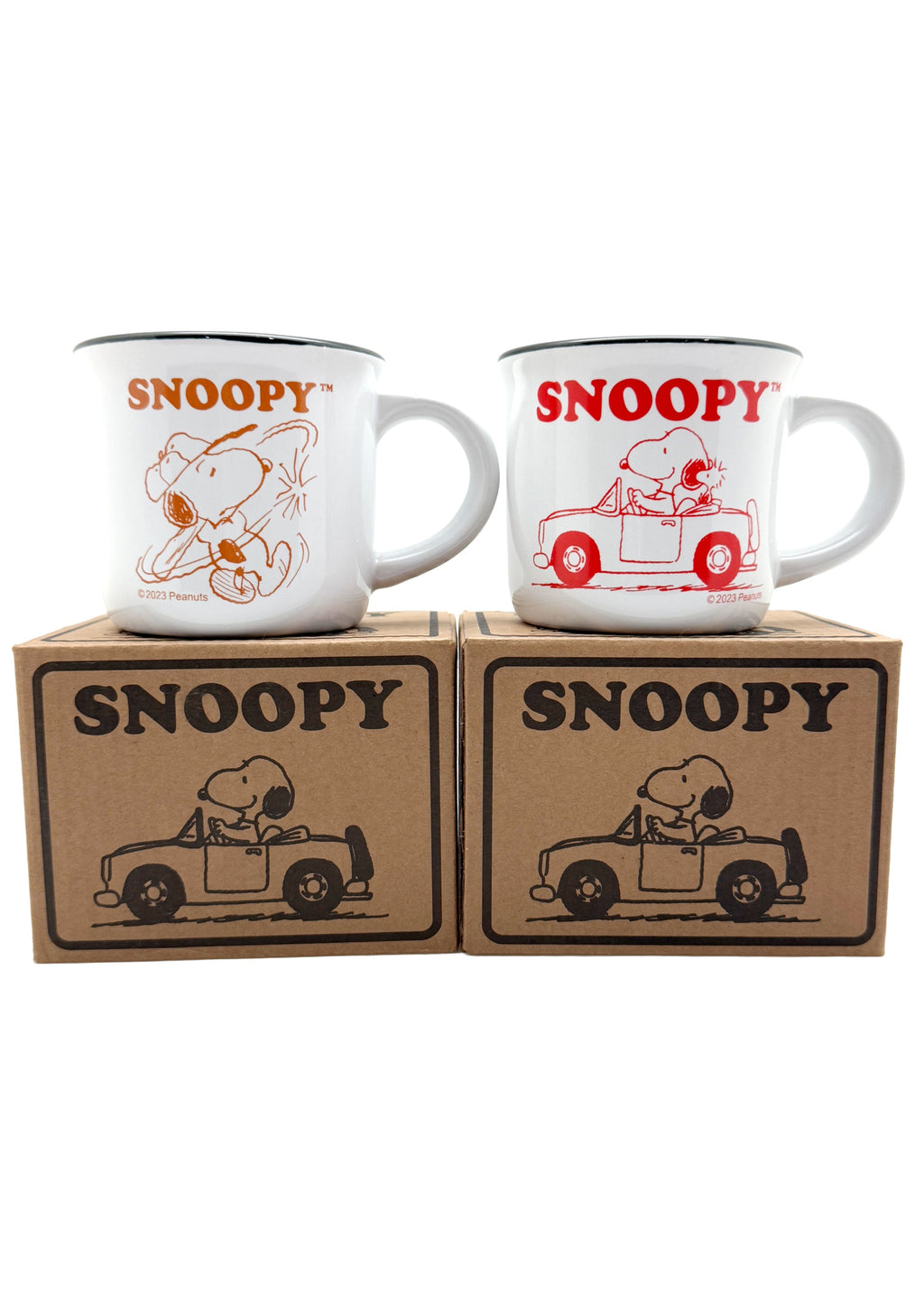  Peanuts Snoopy Road Trip Mugs -2PC Set