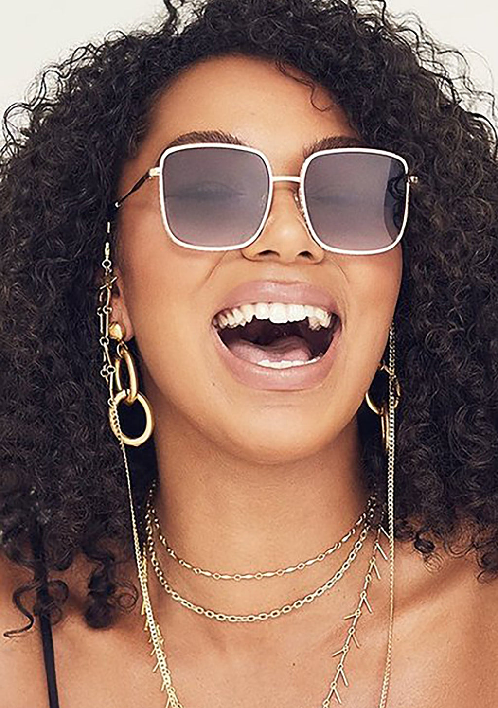 QUAY AUSTRALIA Real One Sunglasses In Gold Smoke
