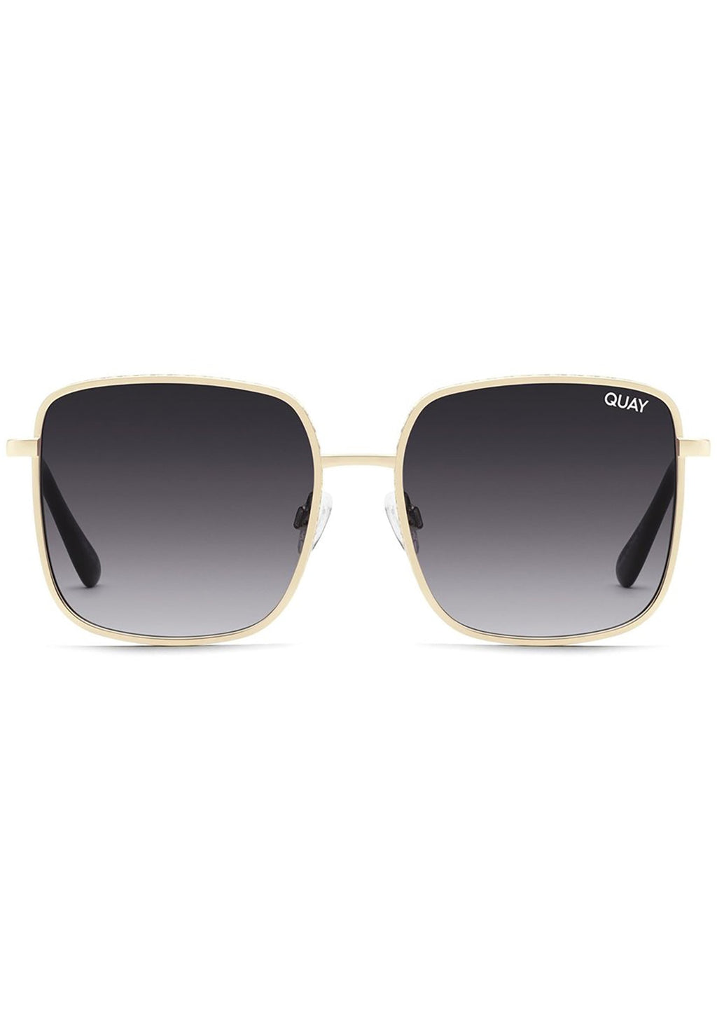 QUAY AUSTRALIA Real One Sunglasses In Gold Smoke