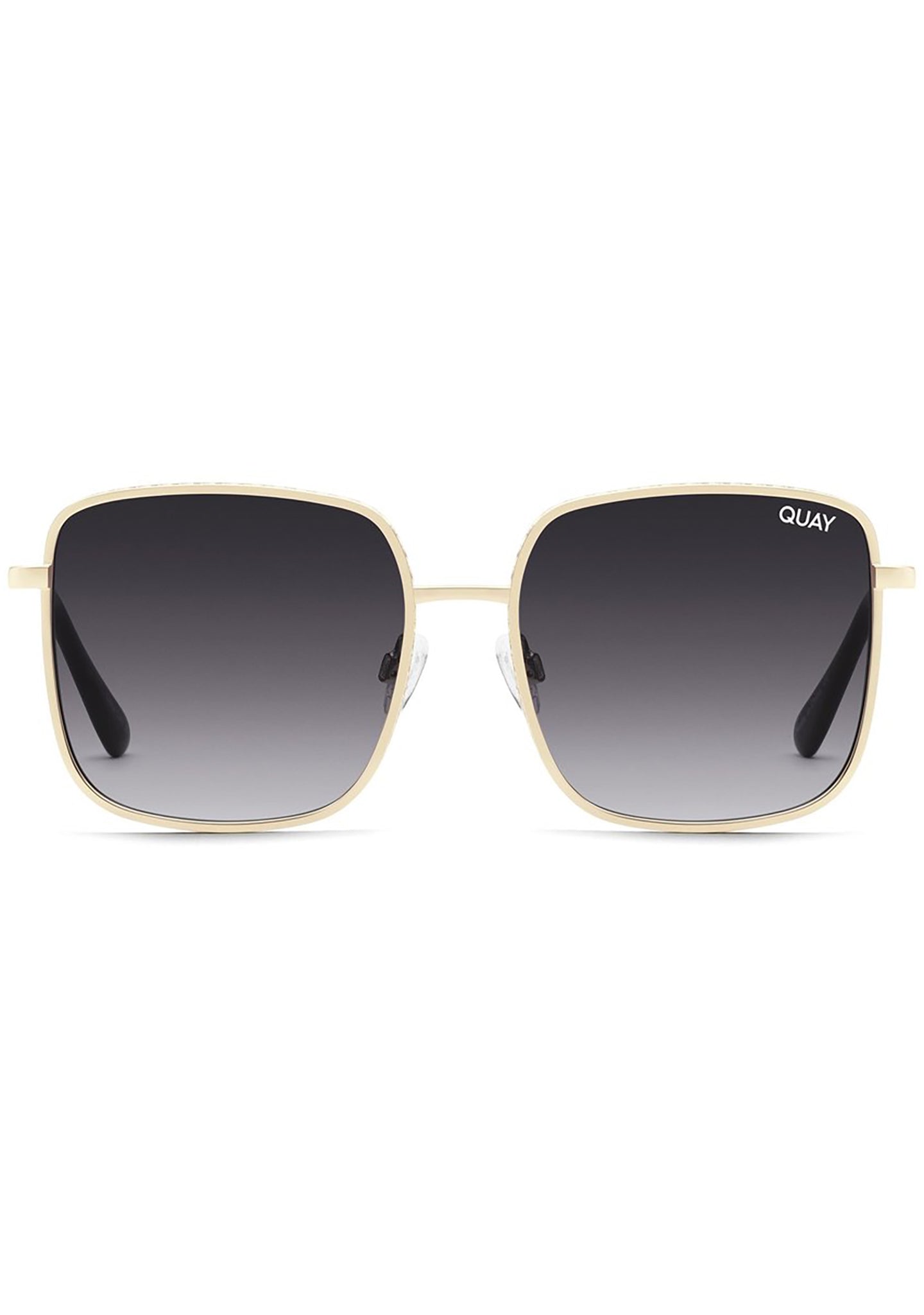 QUAY AUSTRALIA Real One Sunglasses In Gold Smoke