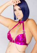 Roma Forbidden Love Holographic Harness Top