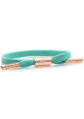  Brandy Women's Single Lace Bracelet In Turquoise/Rose Gold