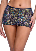Roma Midnight Glow Black Iridescent Sequin Fishnet Skirt