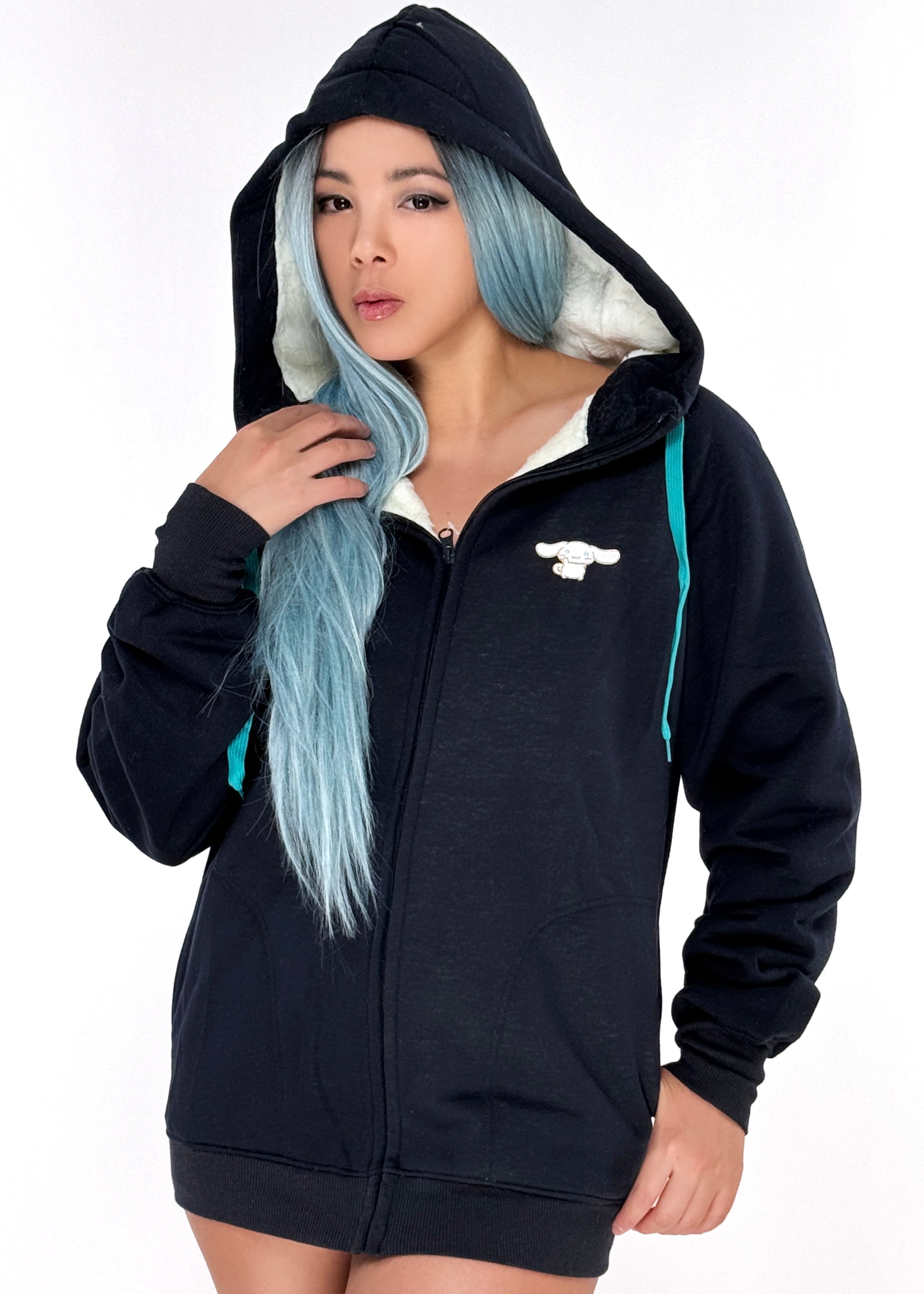  Sanrio Cinnamoroll Sherpa Zip Up Hoodie