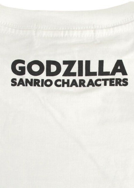  Sanrio X Godzilla Character White Long Sleeve Tee