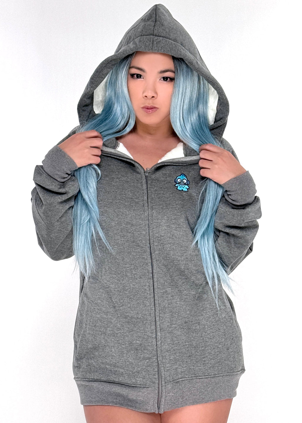  Sanrio Hangyodon Sherpa Zip Up Hoodie
