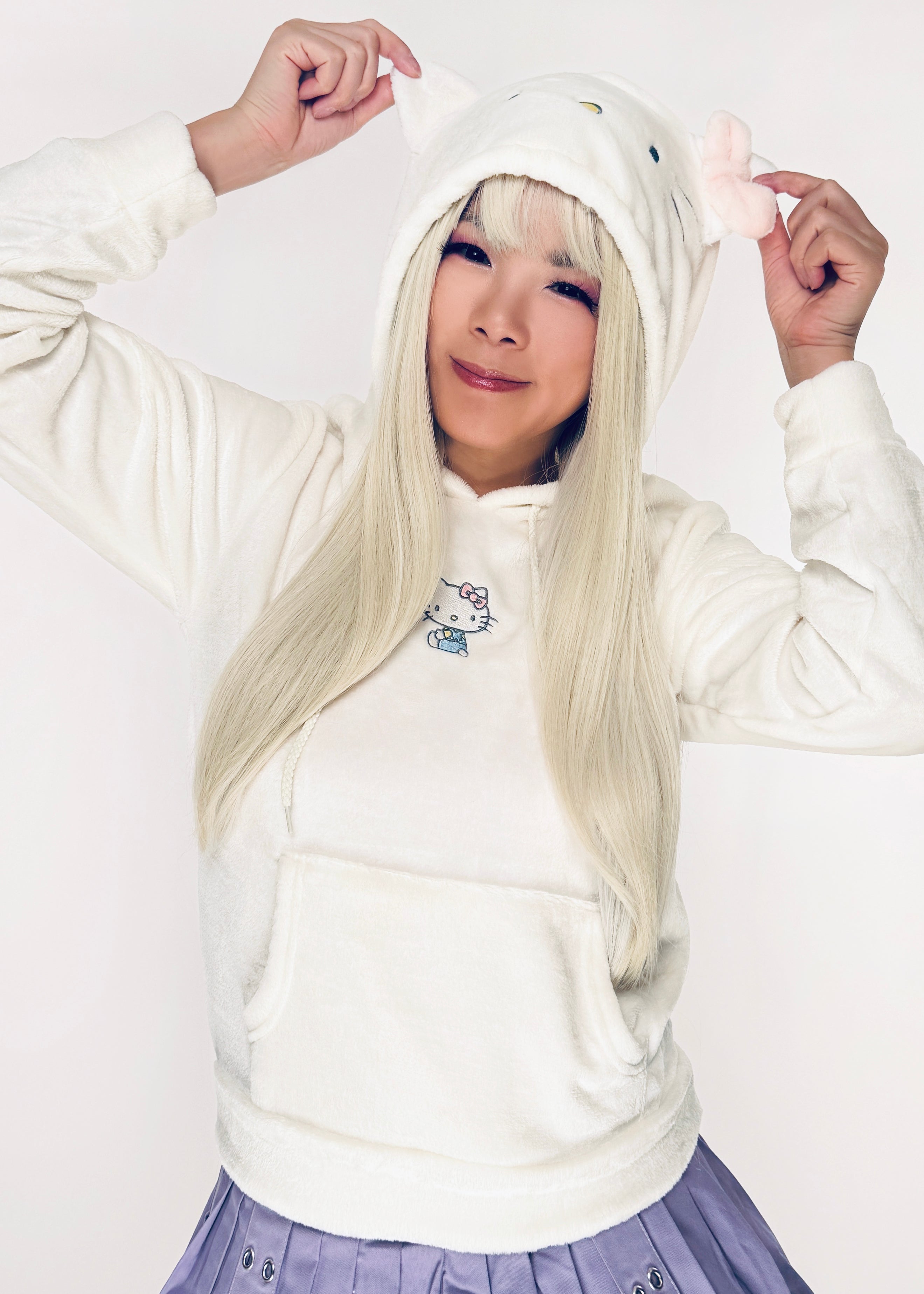  Sanrio Hello Kitty Cosplay Sherpa Hoodie