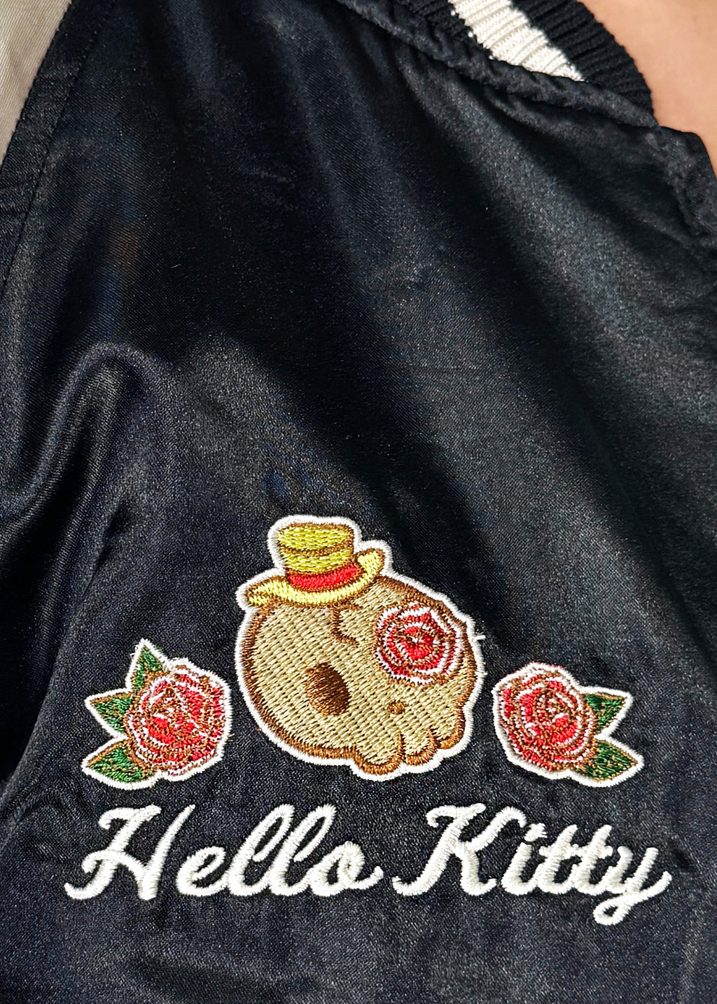  Sanrio Hello Kitty Rose Tattoo Bomber Jacket