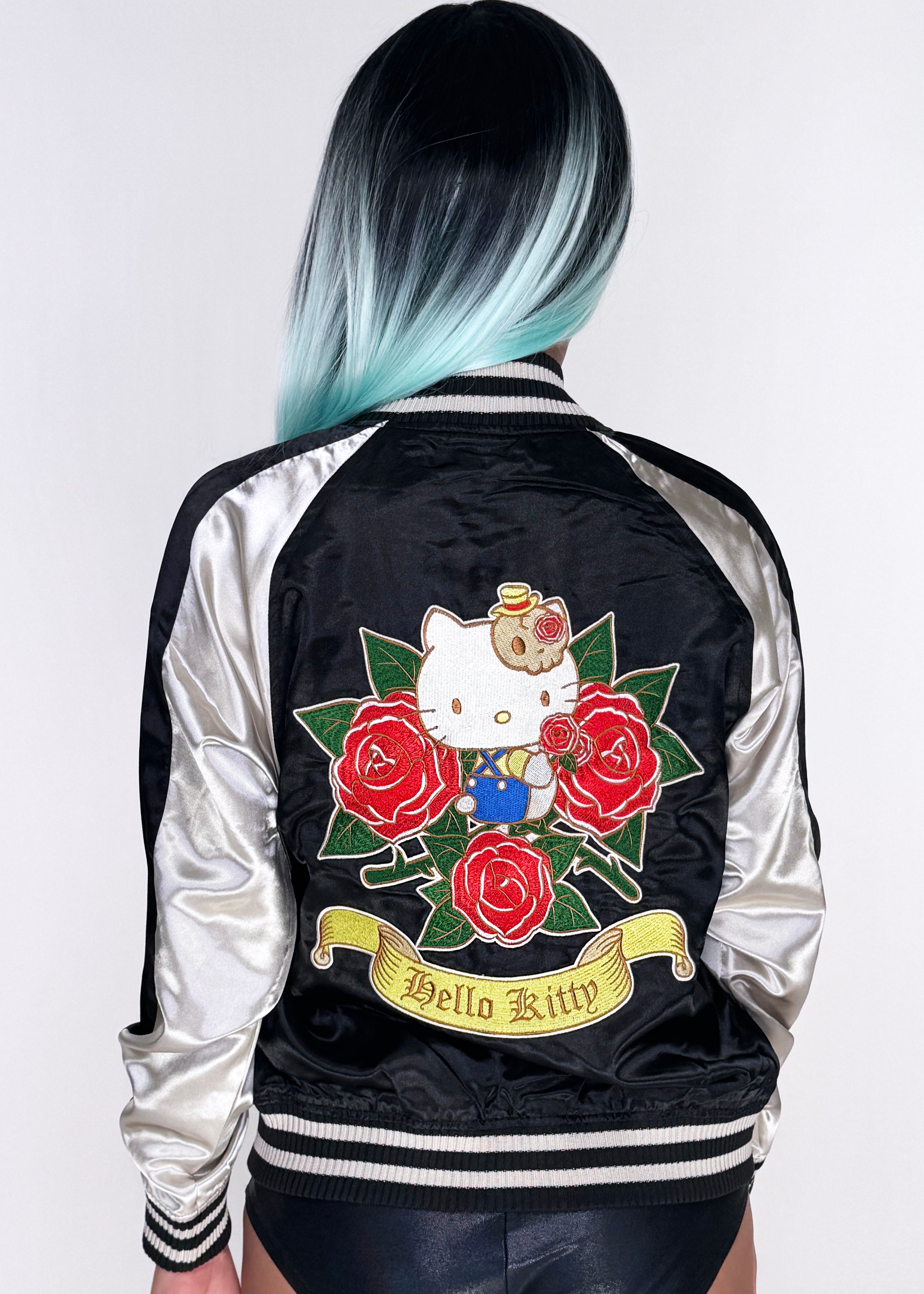  Sanrio Hello Kitty Rose Tattoo Bomber Jacket
