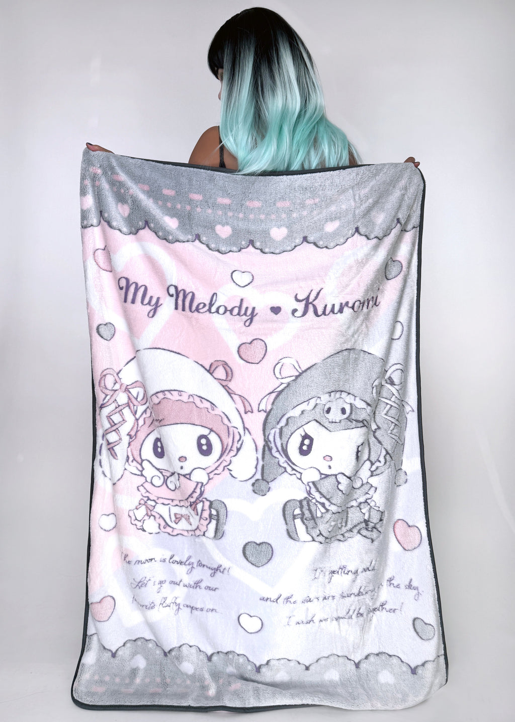  Sanrio My Melody & Kuromi Get Cozy Woven Plush Double Fleece Throw