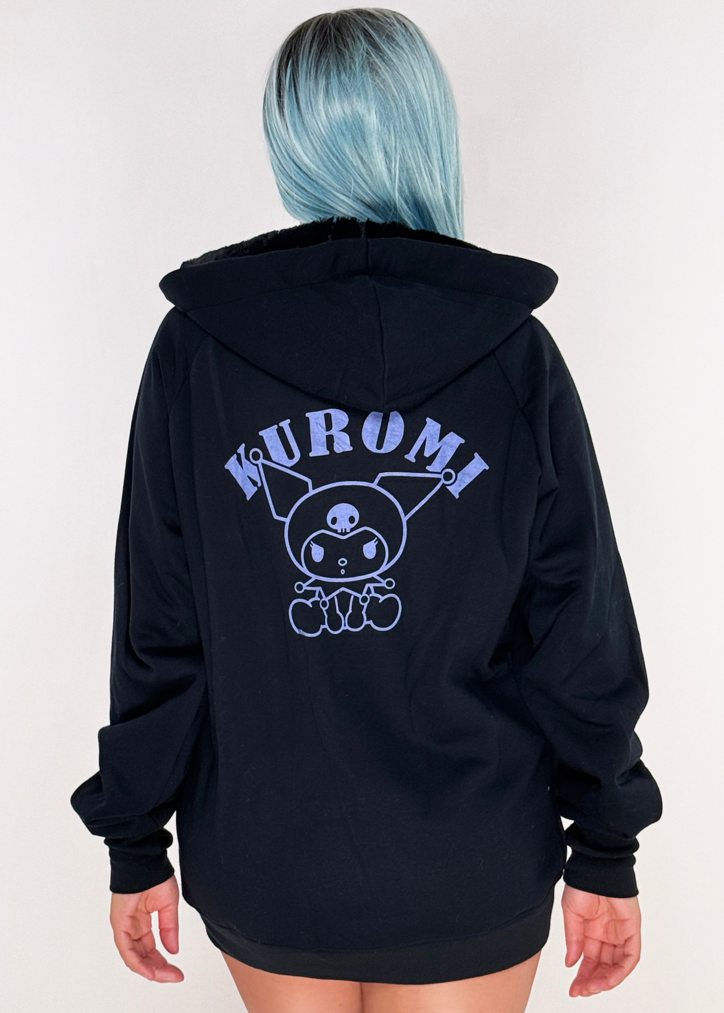  Sanrio Kuromi Sherpa Zip Up Hoodie