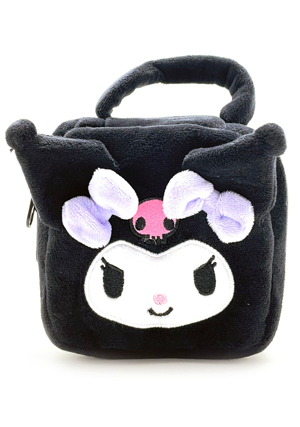  Sanrio Kuromi Face Square Plush Cosmetic Bag