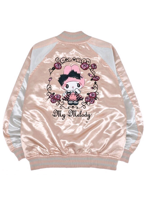  Sanrio My Melody Sweet Lolita Pink Silver Bomber Jacket