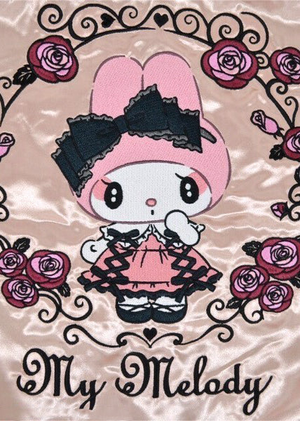 Sanrio My Melody Sweet Lolita Pink Silver Bomber Jacket