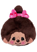  Monchhichi-Chan Floral Bow Plush Coin Bag In Brown