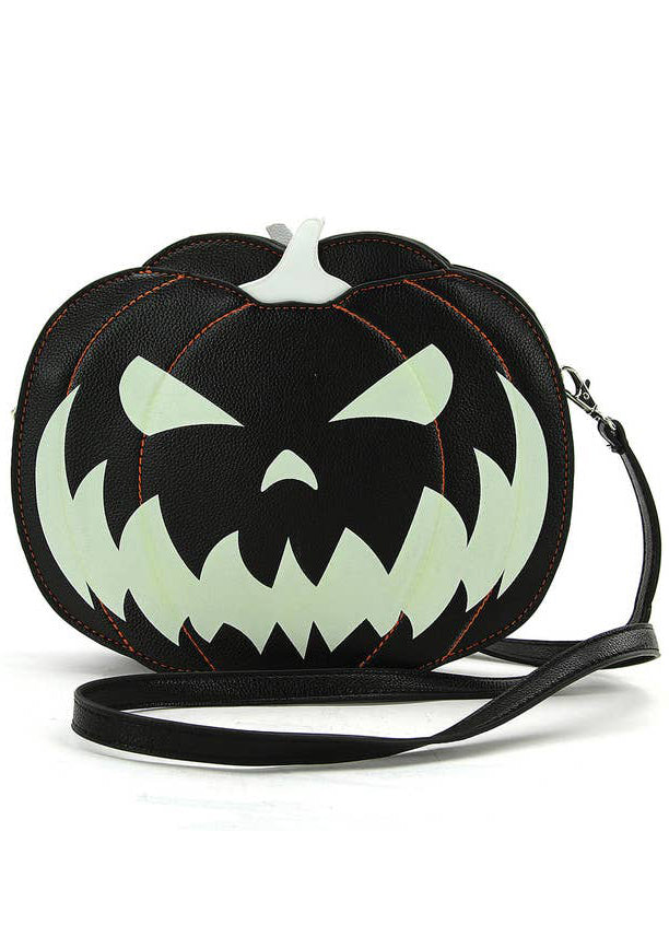  Double Fright Jack O'Lantern Pumpkin Glow In The Dark Crossbody