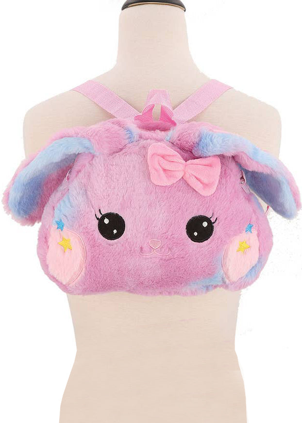  Kawaii Pink Bunny Plush Backpack