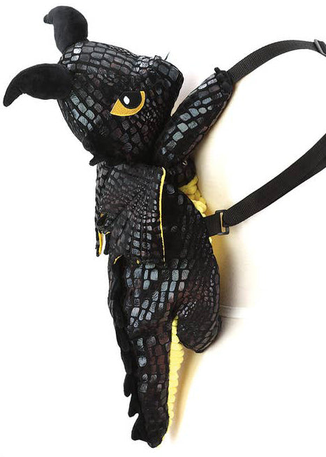  Black Dragon Plush Backpack