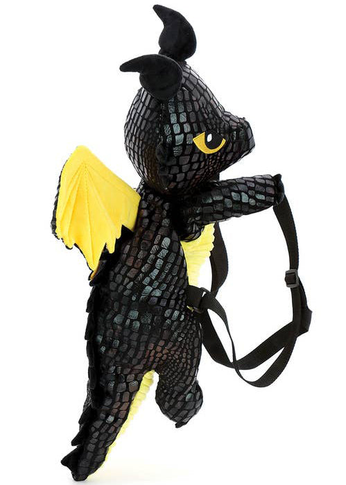  Black Dragon Plush Backpack