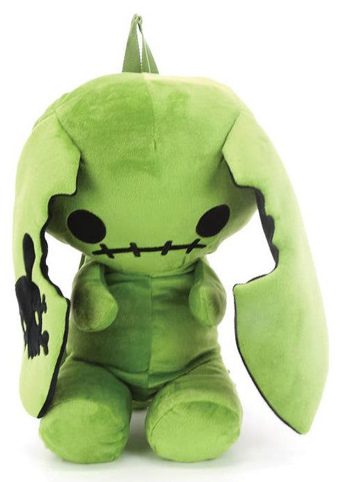  Naughty Bunny Green Plush Backpack