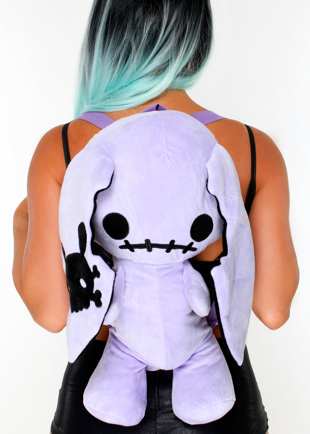  Naughty Bunny Purple Plush Backpack