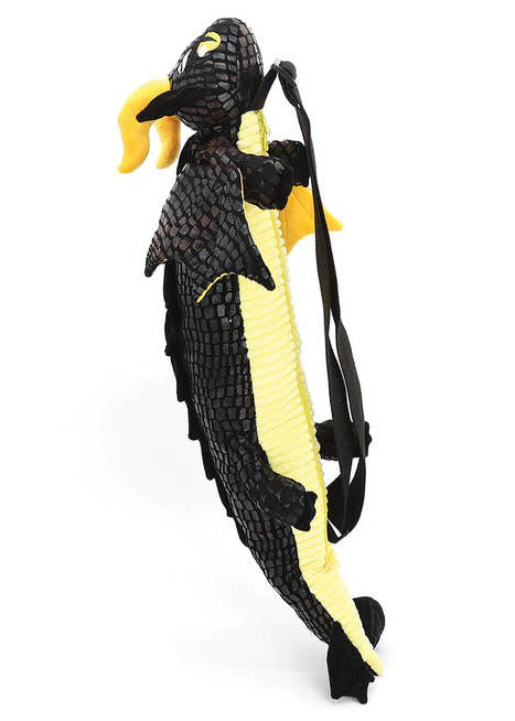 Black Dragon Plush Sling Backpack