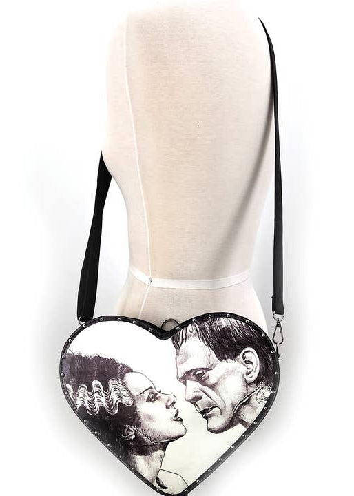  Frankenstein And Bride Heart Convertible Crossbody