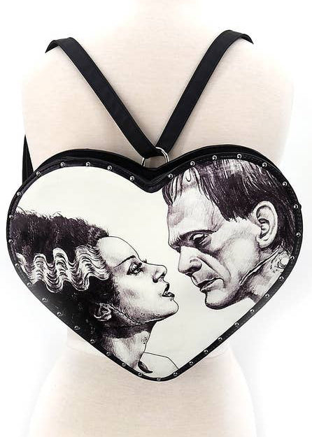  Frankenstein And Bride Heart Convertible Crossbody