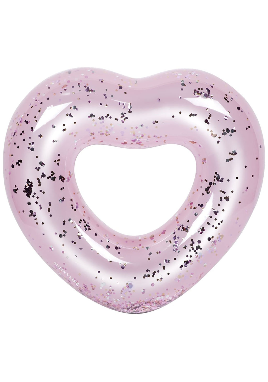 SunnyLife Pink Heart Glitter Pool Ring