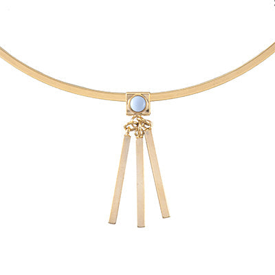  Ava Choker In Gold/Sky