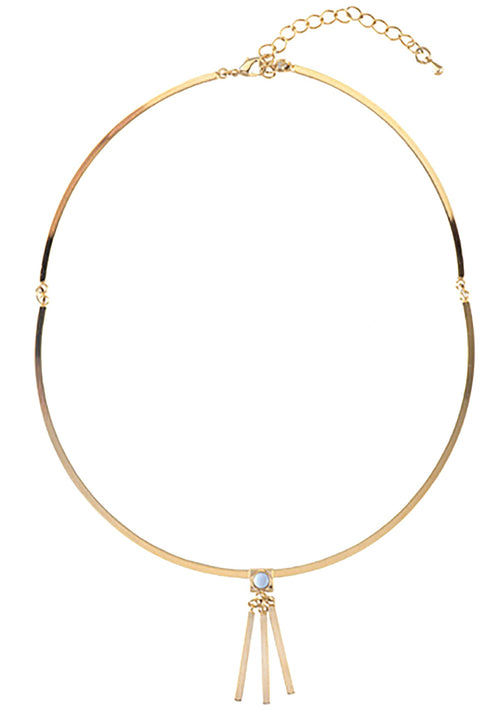  Ava Choker In Gold/Sky