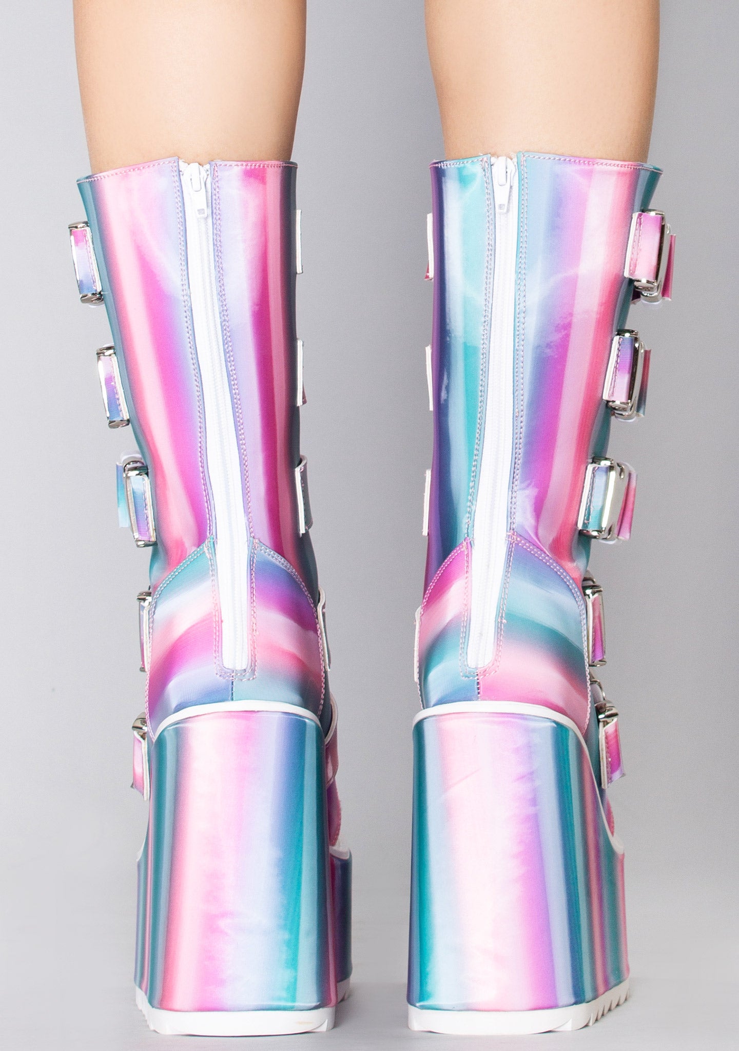  Dune Techno Platform Boots In Prizmatiq Pastel