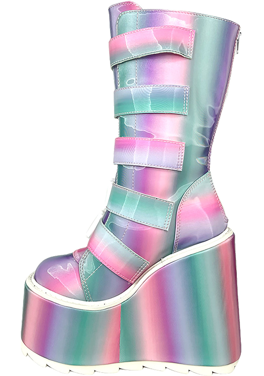  Dune Techno Platform Boots In Prizmatiq Pastel