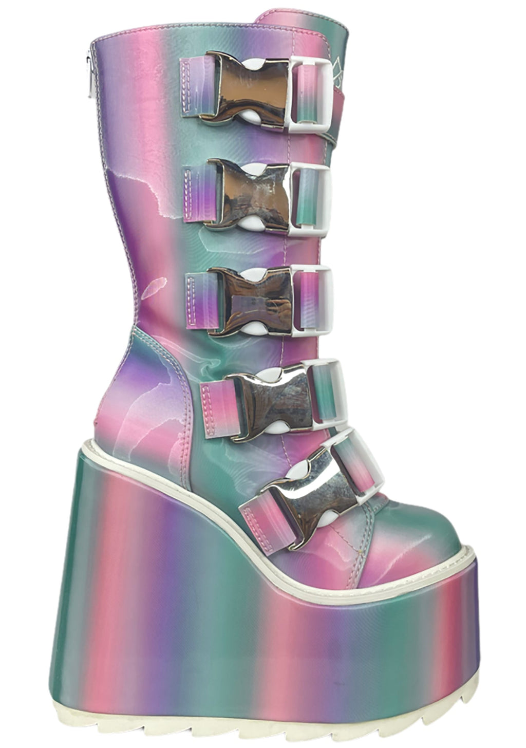  Dune Techno Platform Boots In Prizmatiq Pastel
