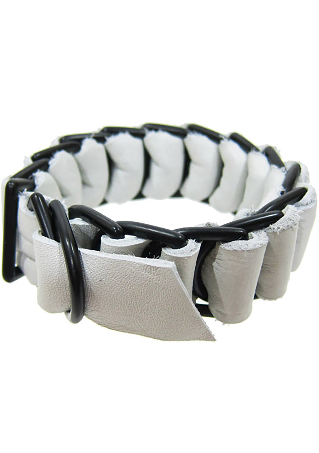  Military Leather Bracelet In White