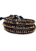  Single Multi Beaded Wrap Bracelet In Bronze