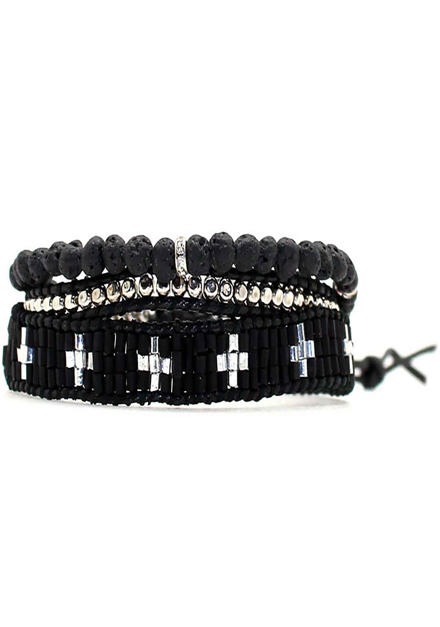  X Katie Soleil Maddox Triple Wrap Beaded Bracelet