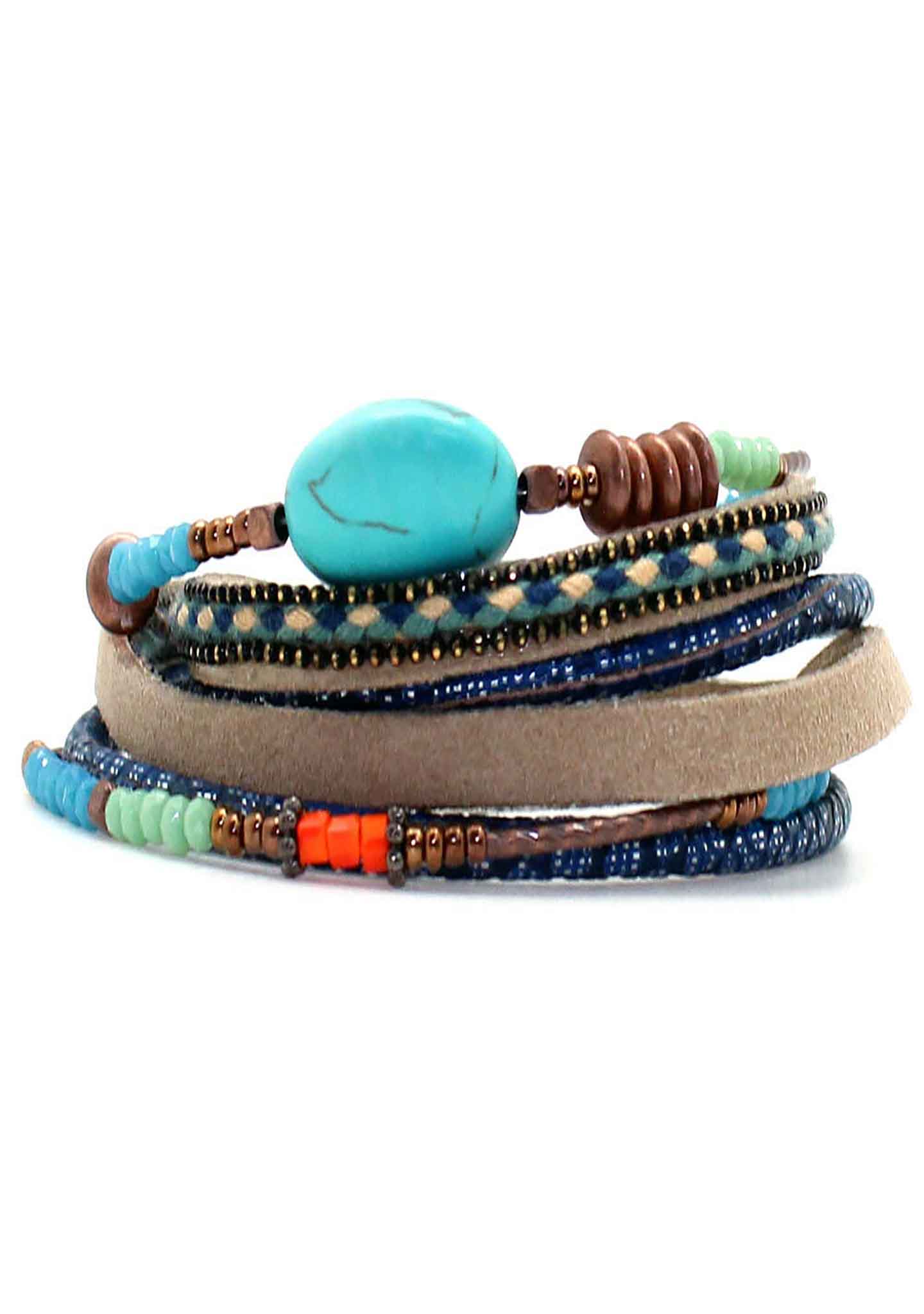  Cheyenne Beaded Double Wrap Bracelet